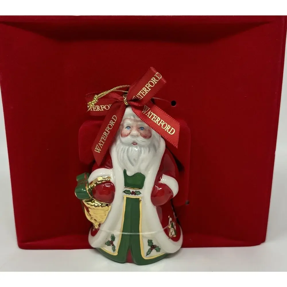 Set of 3 Waterford Holiday Heirlooms Ornaments Santa 138220 Porcelain Read